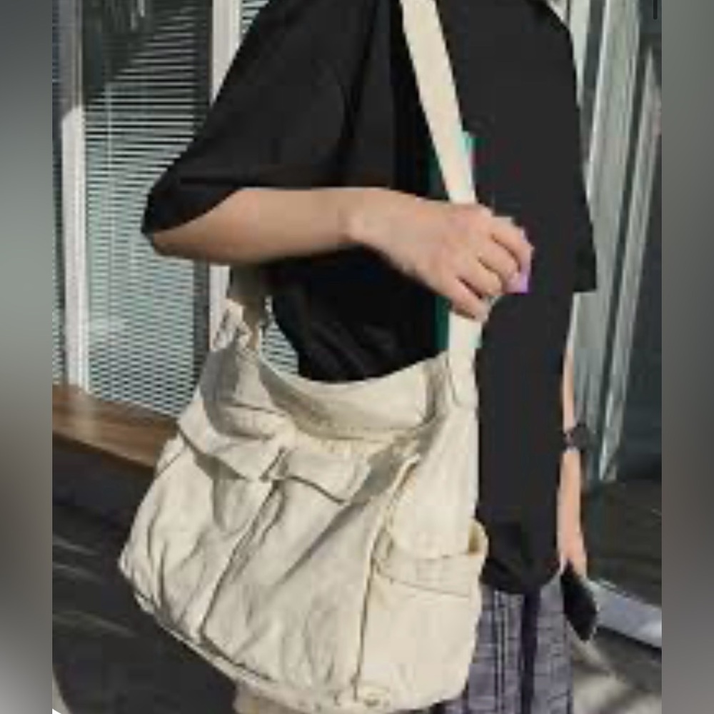 Elegant Cream Shoulder Messenger  Bag